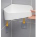 Купить Полка для ванной комнаты угловая (на скотче) белый в Десногорске в Интернет-магазине Remont Doma