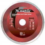 Алмазный диск отрезной сплошной MATRIX Professional 73185, 125 х 22,2 мм, влажная резка