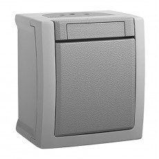 Выключатель 1-кл серый наружный WPTC40012GR-BY Panasonic PACIFIC IP54