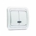 Купить Выключатель 2 СП "Макел" белый с подсветкой в Десногорске в Интернет-магазине Remont Doma