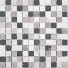 Мозаика из стекла и натур.камня Pietra Mix 4 MAT 23x23х4 (298*298) мм