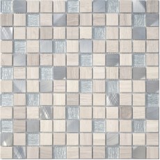 Мозаика из стекла и натурального камня Silver Flax 23x23х4 (298*298) мм