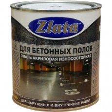 Эмаль для бетонных полов Zlata красно-коричневая 3кг 