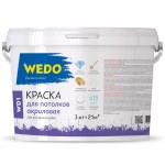 Краска "WEDO" WD-1 акриловая для потолков 3 кг