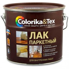 Лак паркетный алкидно-уретановый "Colorika&Tex" полуматовый 2,7 л