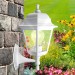 Садово-парковый светильник НБУ 04-60-001 белый 4 гранный настенный IP44 Е27 max60Вт Уличные светильники- Каталог Remont Doma