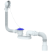 Сифон для ванны и глубогого поддона S12P с переливом и гибким соединением 40х40/50 400мм купить в Десногорске