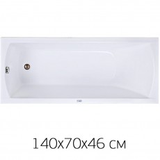 Ванна на раме 1Marka  Modern 140x70, без фронтальной панели, без слива-перелива