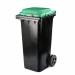 Бак для мусора 120л на колёсах серо-зеленый (М4603) — купить в Десногорске: цена за штуку, характеристики, фото