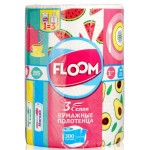 Бумажные полотенца Floom  3 слоя 33 м 3в1