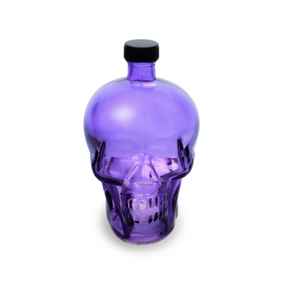 Бутылка стеклянная 0,77л GJA "Череп" Фиолетовая (W1327 - F2) 